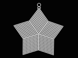 Plastová kanava / mřížka vyšívací kruh, hvězda Balení: 1 ks, Varianta: 2 bílá