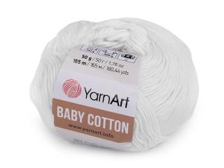 Pletací příze Baby Cotton 50 g Balení: 1 ks, Varianta: 1 (400) bílá