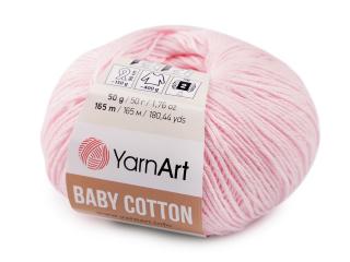 Pletací příze Baby Cotton 50 g Balení: 1 ks, Varianta: 13 (410) růžová sv.