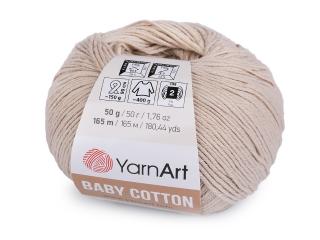 Pletací příze Baby Cotton 50 g Balení: 1 ks, Varianta: 2 (403) béžová světlá