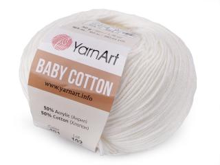 Pletací příze Baby Cotton 50 g Balení: 1 ks, Varianta: 21 (401) krémová světlá