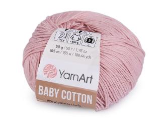 Pletací příze Baby Cotton 50 g Balení: 1 ks, Varianta: 3 (413) pudrová