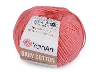 Pletací příze Baby Cotton 50 g Balení: 1 ks, Varianta: 4 (420) korálová světlá