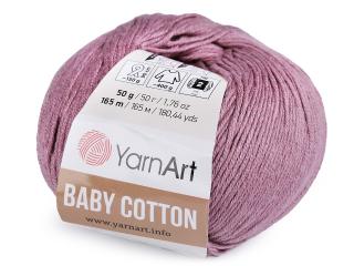 Pletací příze Baby Cotton 50 g Balení: 1 ks, Varianta: 5 (419) starofialová