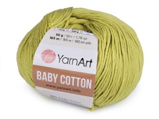Pletací příze Baby Cotton 50 g Balení: 1 ks, Varianta: 9 (436) zelená sv.