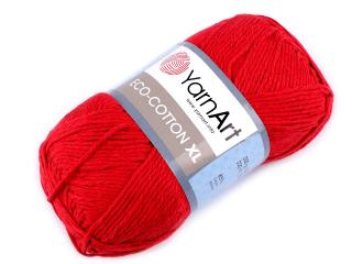 Pletací příze Eco - cotton XL 200 g Balení: 1 ks, Varianta: 14 (769) červená