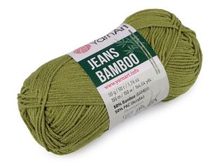 Pletací příze Jeans Bamboo 50 g Balení: 1 ks, Varianta: 10 (137) zelená sv.