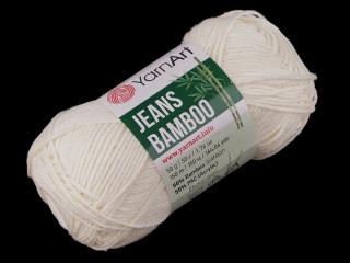 Pletací příze Jeans Bamboo 50 g Balení: 1 ks, Varianta: 2 (102) krémová nejsvět.