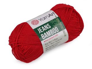 Pletací příze Jeans Bamboo 50 g Balení: 1 ks, Varianta: 8 (144) červená