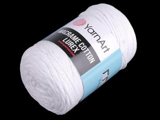 Pletací příze Macrame Cotton lurex 250 g Balení: 1 ks, Varianta: 1 (721) bílá AB