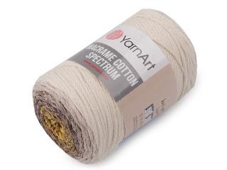 Pletací příze Macrame Cotton Spectrum 250 g Balení: 1 ks, Varianta: 1 (1301) režná světlá žlutá