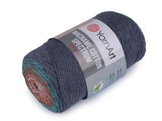 Pletací příze Macrame Cotton Spectrum 250 g Balení: 1 ks, Varianta: 11 (1327) modrá jeans