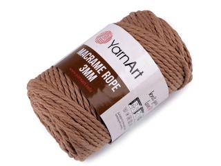 Pletací příze Macrame Rope 3 mm 250 g Balení: 1 ks, Varianta: 16 (788) hnědá přírodní