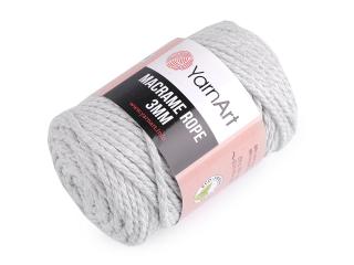 Pletací příze Macrame Rope 3 mm 250 g Balení: 1 ks, Varianta: 3 (756) šedá nejsvětlejší