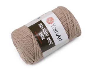 Pletací příze Macrame Rope 3 mm 250 g Balení: 1 ks, Varianta: 4 (768) béžová písková