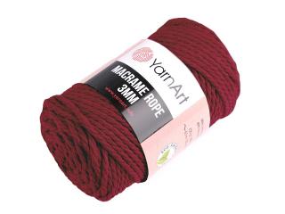 Pletací příze Macrame Rope 3 mm 250 g Balení: 1 ks, Varianta: 6 (781) bordó