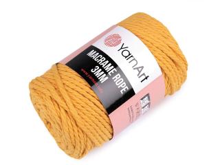 Pletací příze Macrame Rope 3 mm 250 g Balení: 1 ks, Varianta: 9 (764) hořčicová