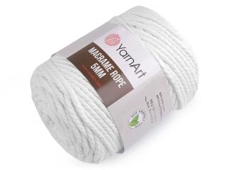 Pletací příze Macrame Rope 5 mm 500 g Balení: 1 ks, Varianta: 1 (751) bílá