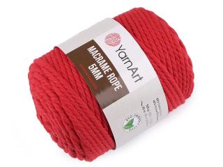 Pletací příze Macrame Rope 5 mm 500 g Balení: 1 ks, Varianta: 10 (773) červená