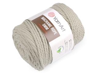 Pletací příze Macrame Rope 5 mm 500 g Balení: 1 ks, Varianta: 3 (753/201) režná světlá