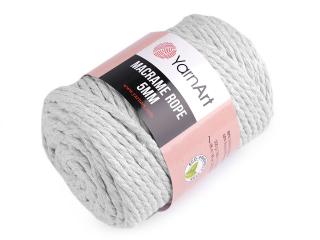 Pletací příze Macrame Rope 5 mm 500 g Balení: 1 ks, Varianta: 4 (756) šedá nejsvětlejší