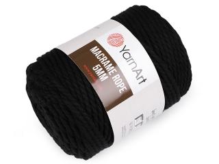 Pletací příze Macrame Rope 5 mm 500 g Balení: 1 ks, Varianta: 7 (750) černá