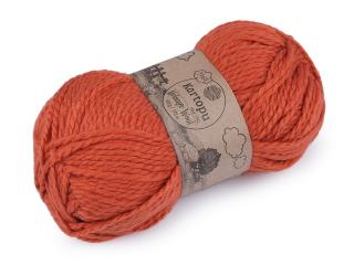 Pletací příze Melange Wool 100 g Balení: 1 ks, Varianta: 4 (1210) oranžová mrkvová