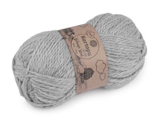 Pletací příze Melange Wool 100 g Balení: 1 ks, Varianta: 7 (1000) šedá světlá