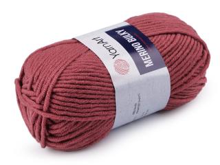 Pletací příze Merino bulky 100 g Balení: 1 ks, Varianta: 27 (570) růžová rubínová