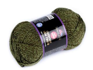 Příze pletací Everyday New Tweed 100 g Balení: 1 ks, Varianta: 6 (75106) zelená olivová