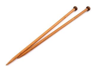 Rovné jehlice č. 10 bambus Balení: 1 pár, Varianta: 1 bambus tmavý