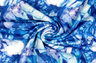 Teplákovina modrý abstrakt