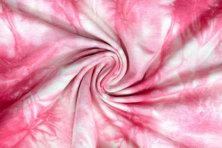 Teplákovina sladce růžová batika