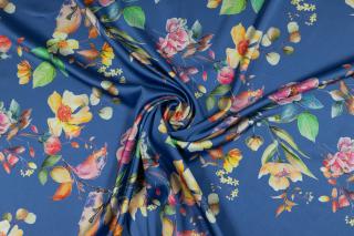 Umělé hedvábí / Silky květy na středně modré