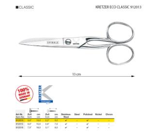 Univerzální nůžky Kretzer Eco Classic, délka 13 cm