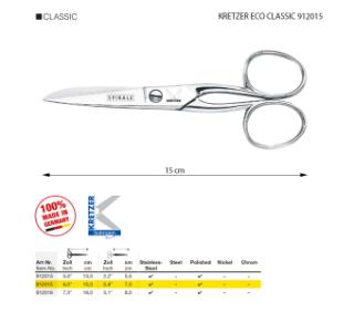 Univerzální nůžky Kretzer Eco Classic, délka 15 cm