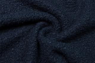 Vlněná kabátovka krul tmavě modrý