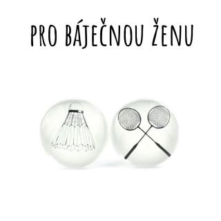 Badminton náušnice pecky 12 mm