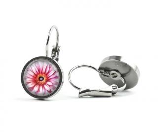 Gerbera náušnice visací MENŠÍ háček