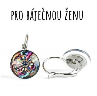 Kaleidoskop náušnice VISACÍ 12 mm