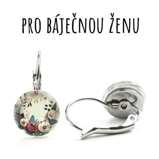 Květinový věnec náušnice VISACÍ 12 mm