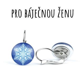 Ledová vločka náušnice VISACÍ 3 12 mm