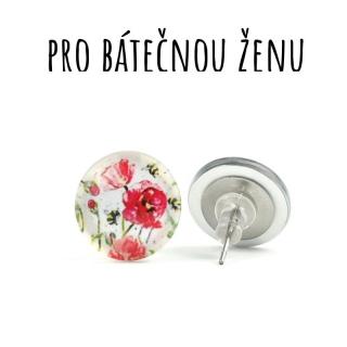 Máky skleněné náušnice pecky 2 10 mm