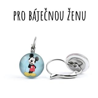 Mickey Mouse náušnice VISACÍ 12 mm
