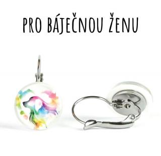 Pes v srdci náušnice VISACÍ 14 mm