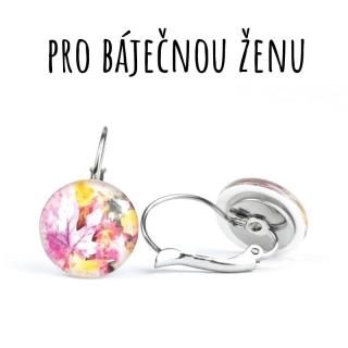 Podzimní listy náušnice VISACÍ 12 mm