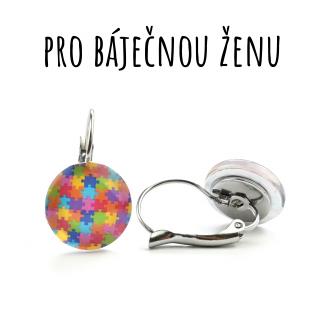 Puzzle náušnice VISACÍ 12 mm