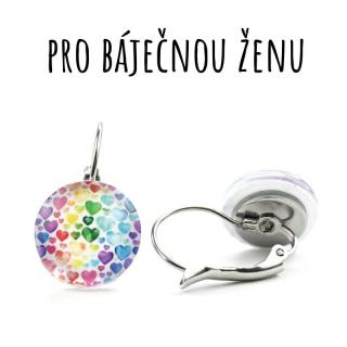 Srdíčka náušnice VISACÍ 14 mm