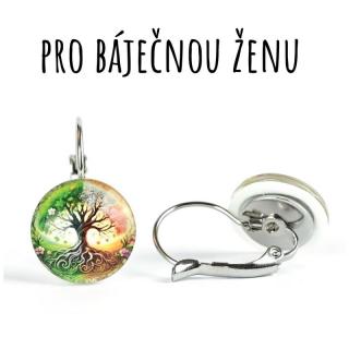 Strom života náušnice VISACÍ 14 mm