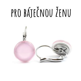 Světle růžové náušnice VISACÍ 14 mm